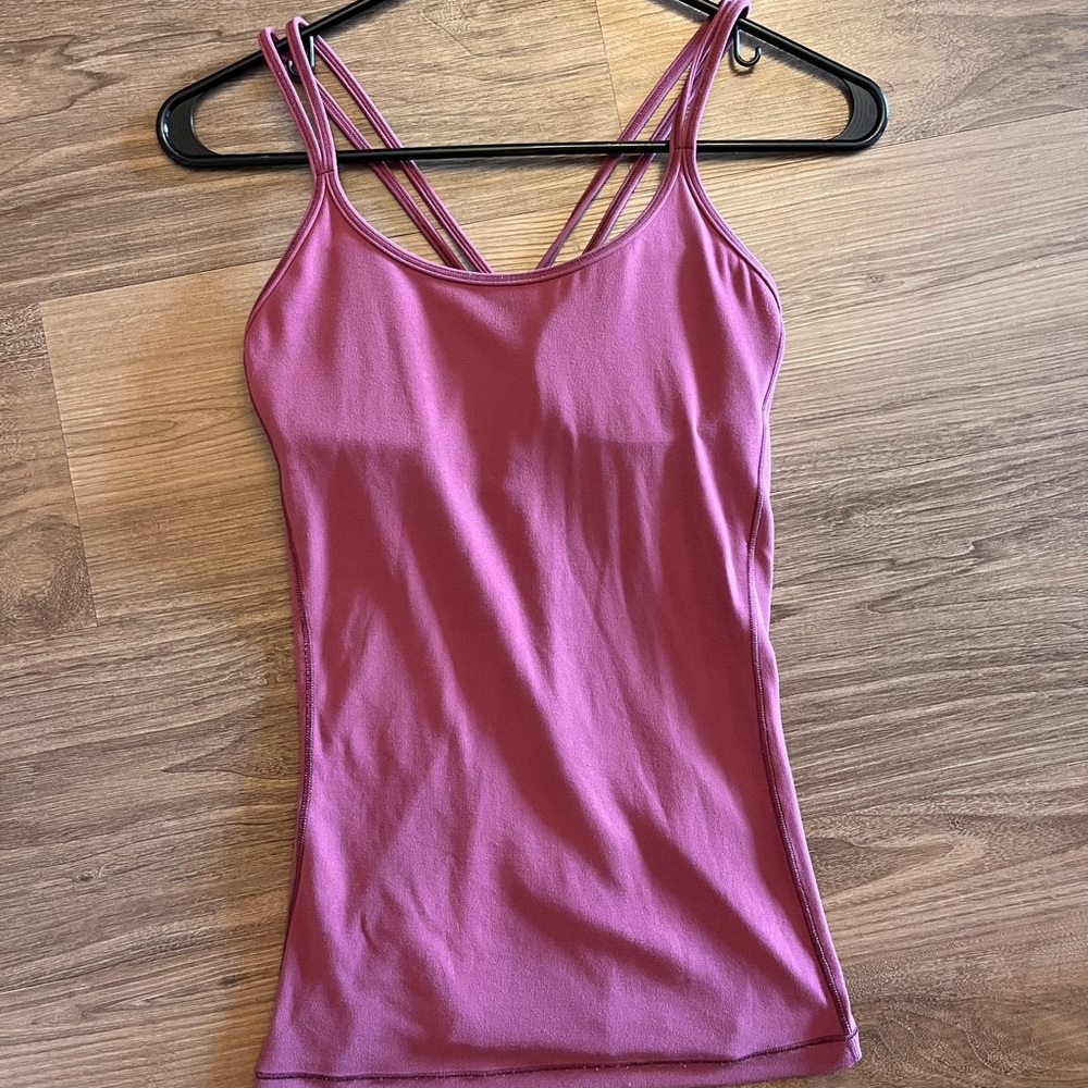 Lululemon yoga/workout tank in dark rose